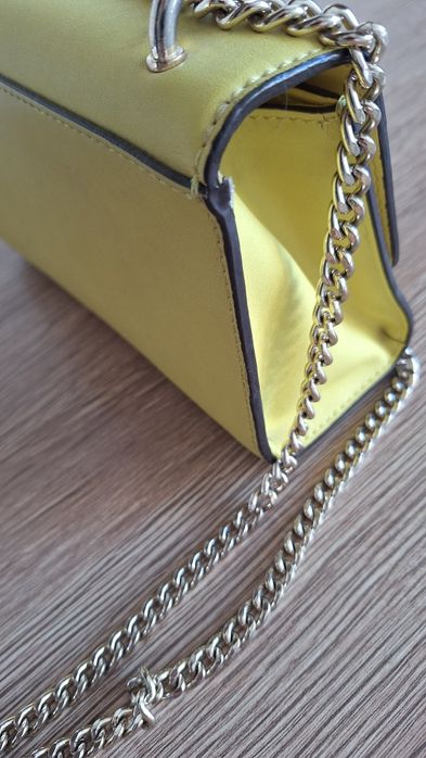 Torebka Kazar-Viena żółta kanapkowa skóra na ramię