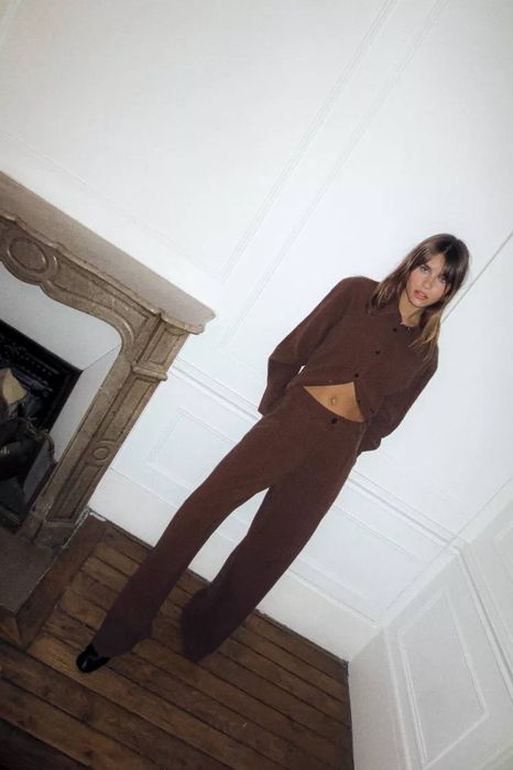 Шоколадні брюки Zara