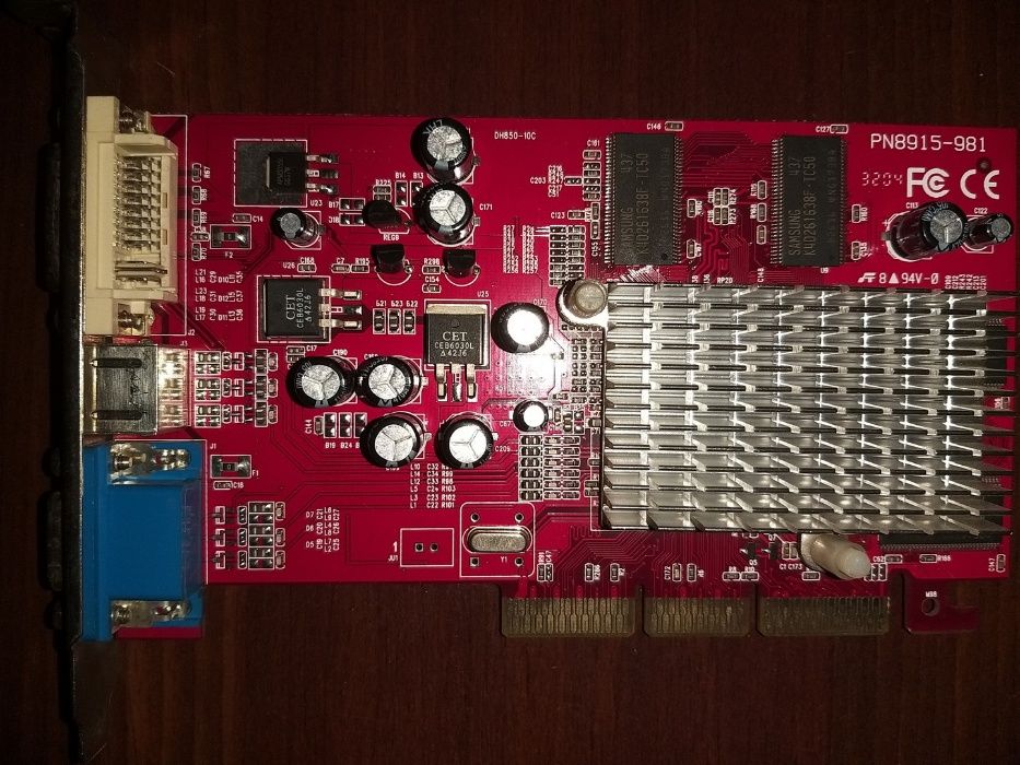 Видеокарты AGP PCI + радиатор