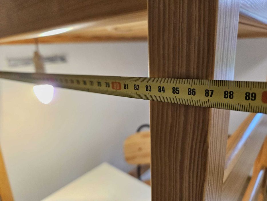 Łóżko piętrowe pojedyncze, antresola Lukdom 180x80 cm + materac