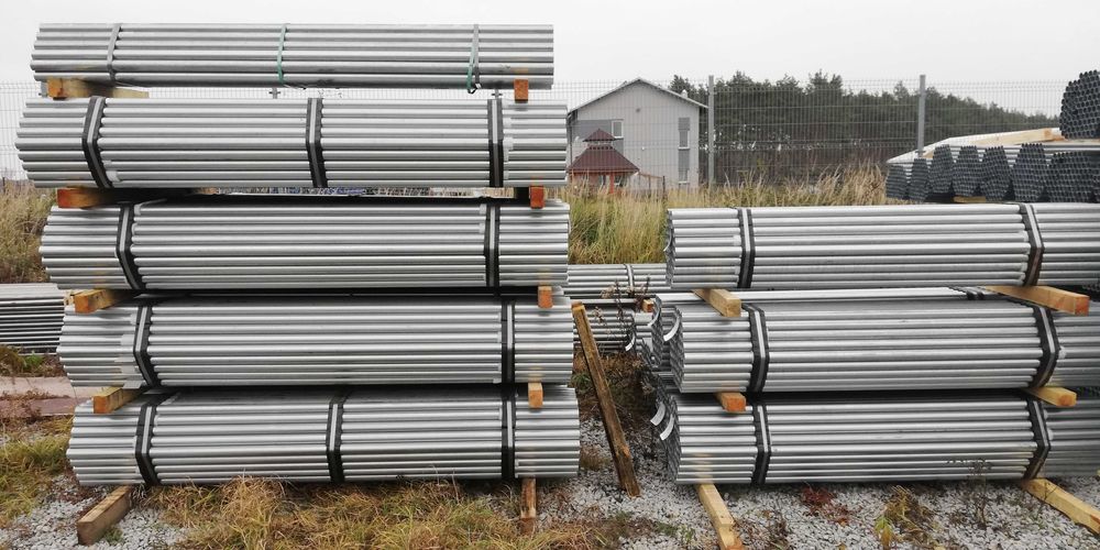 Słupki, ogrodzenia rura fi 48,3 ocynk na słupek HIT-13zł za metr