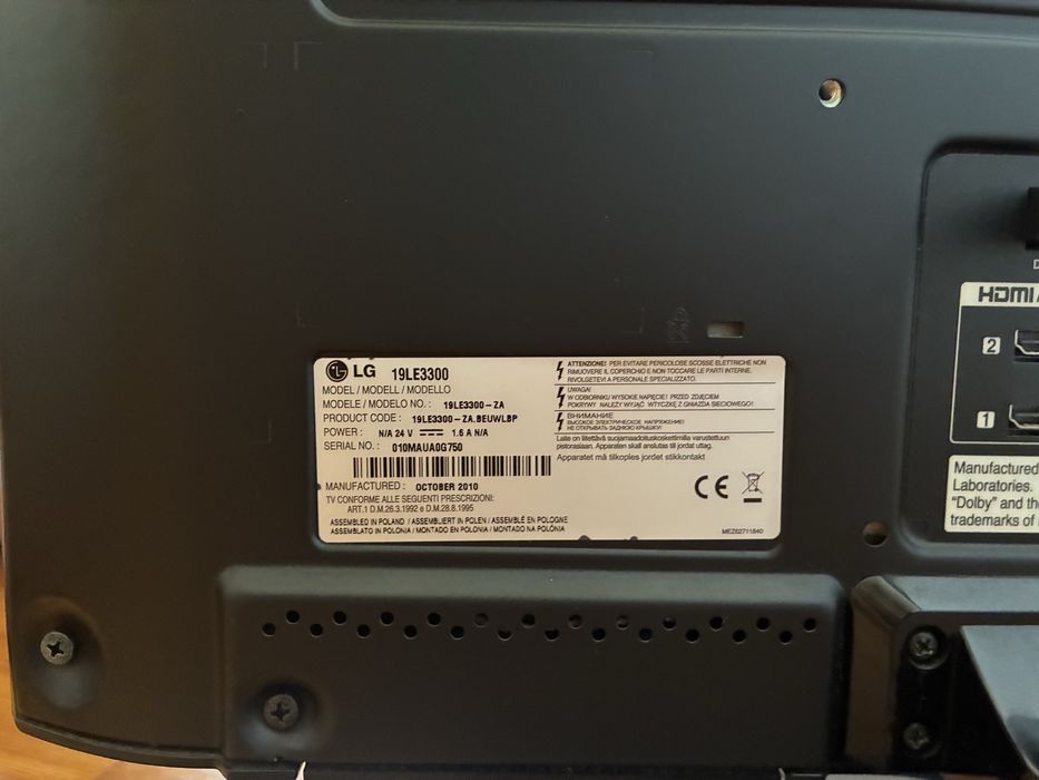 TV da LG de 20 polegadas