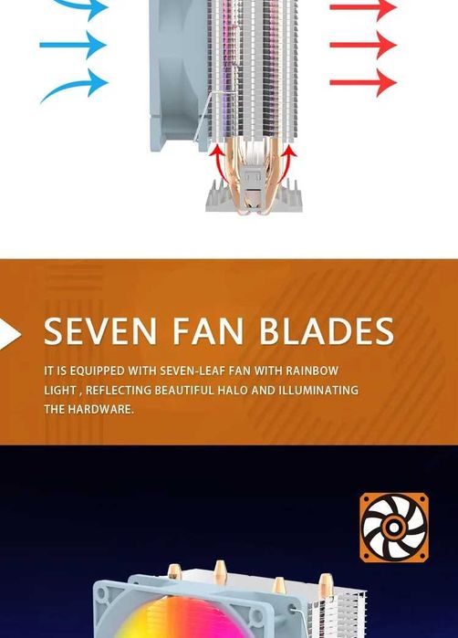 Башенный кулер охлаждения процессора AIGO ICE200PRO TDP 95W