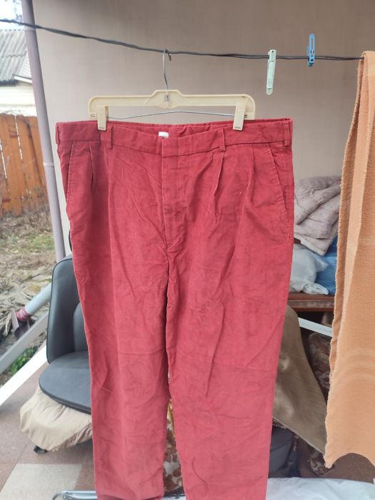 Джинсы брюки вельвет бордовые