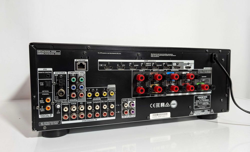 7.2 Ресивер Onkyo TX-NR636,має 160 Вт/кан/HDMI/Wi-Fi/Bluetooth/4K/USB