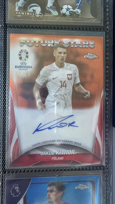 Jakub Kiwior Future Stars Auto 17/25 topps chrome euro 2024