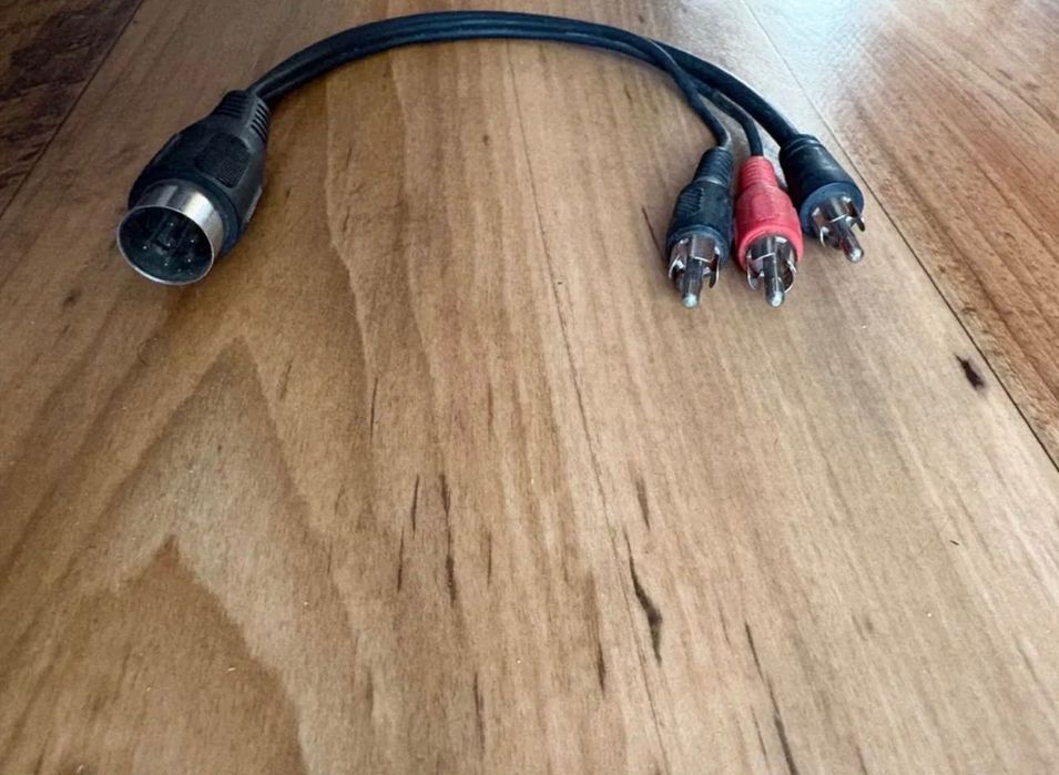 Кабель аудіо-адаптер DIN 5pin-RCAx3 F/F  0.2m