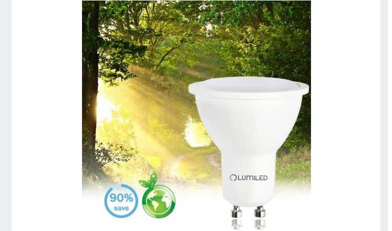 10x Żarówka LED GU10 6W 4000K BIAŁA NEUTRALNA 120° Wydajna Premium ccd