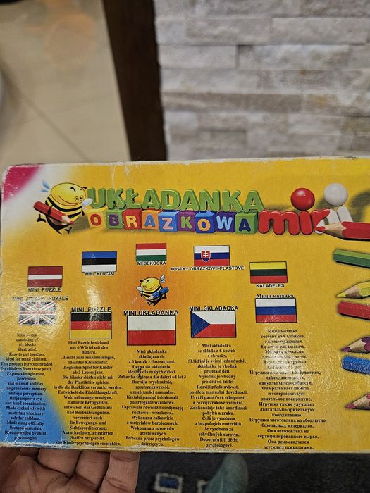 Drewniane klocki z 6 obrazkami