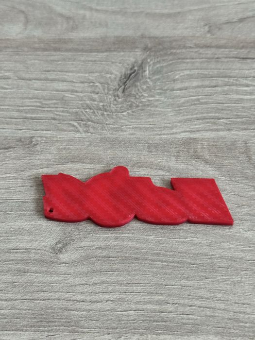 Stylowy Brelok Druk 3D DOPE wzór 2 Dodatek dla Fanów Motoryzacji