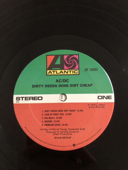 ACDC Diry Deeds Done Dirty Cheap USA EX 1976