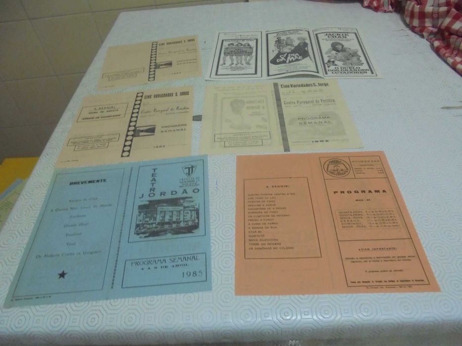 Folhetos de Cinema dos anos 80