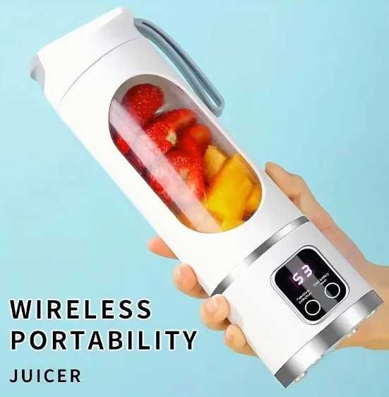 Maquina de Sumos Portatil Liquidificador Recarregavel USB - C