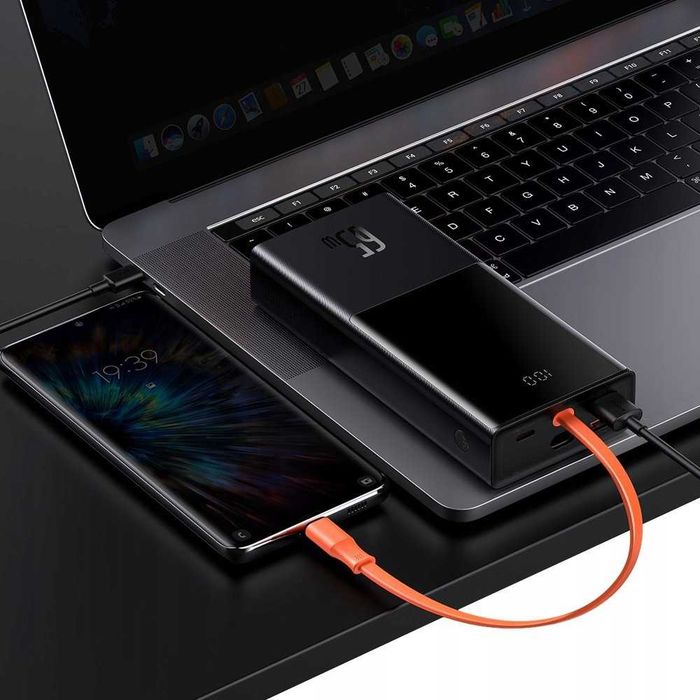повербанк Baseus Elf Digital Display 65W 20000mAh Black PPJL000001