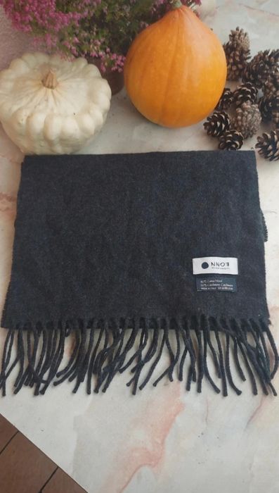 szalik wełniany 80% wełna wool 20% kaszmir NN07 made in italy