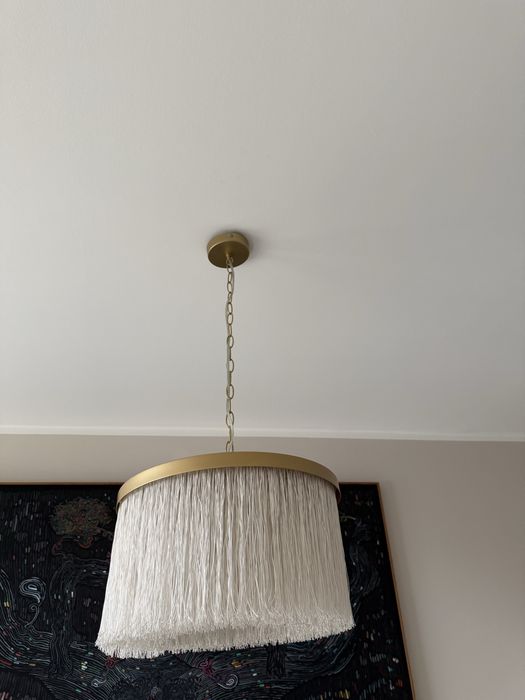 Westwing lampa zlota frędzle