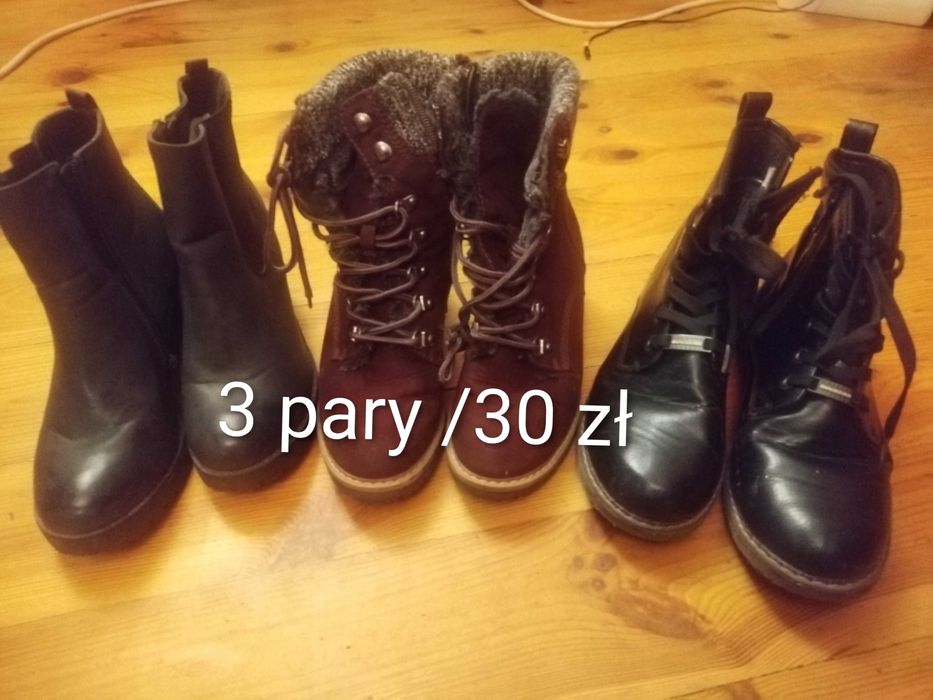 3 pary botków 36