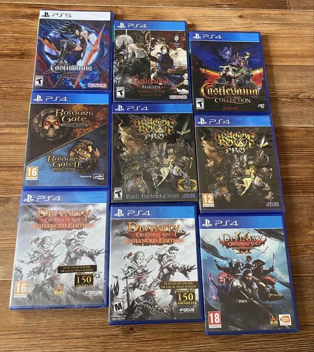 Sony PS4: Castlevania, Baldur’s Gate, Divinity Original Sin, Remnant.