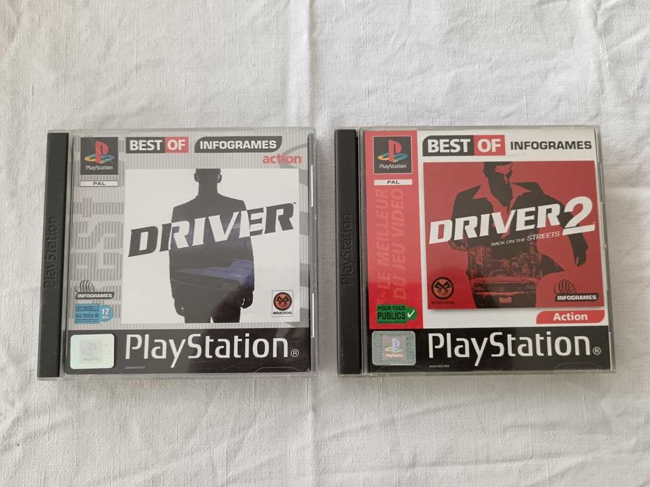 Conjunto Driver + Driver 2, Back on the Streets - Best of Infogrames [Sony PlayStation] Completo | Original | PAL FR