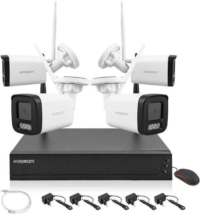 Zestaw 4 Kamer + Rejestrator EasyCam Wi-Fi 6 Eltrox Warszawa Targówek