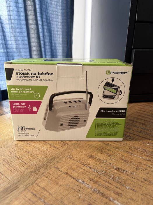 Stojak na telefon z głośnikiem Bluetooth TRACER TV79 nowy