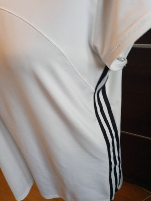 Koszulka sportowa biala Adidas ML elastan