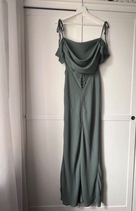 sukienka drapowana ASOS xs szałwia