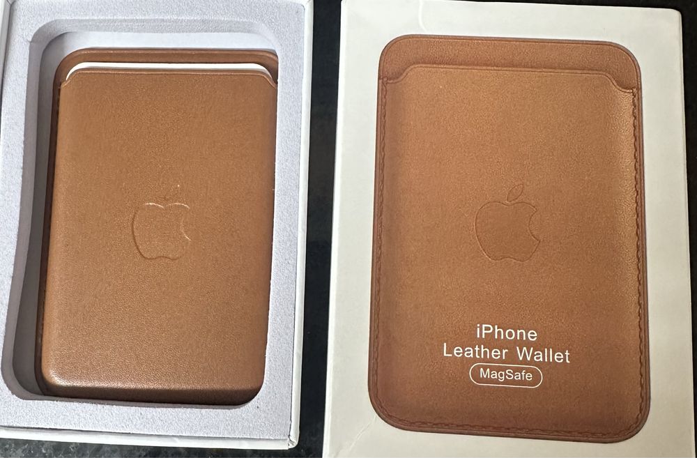 Carteira iphone Magsaf preta ou castanha, forte fixação