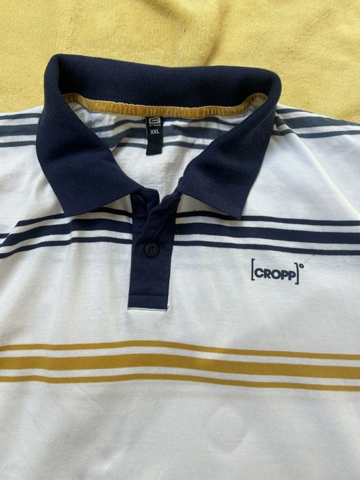 #Cropp koszulka polo biała paski XXL