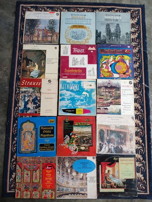 Música clássica : Lote 165 discos de vinil LP