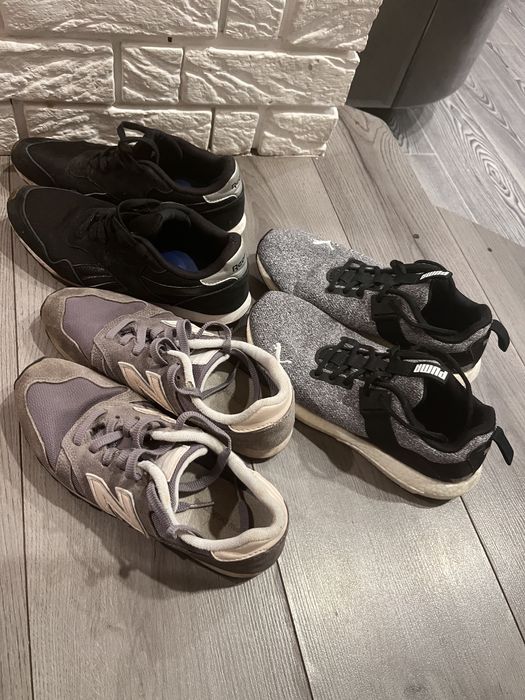 Кросовки б/у reebok, new balance, puma