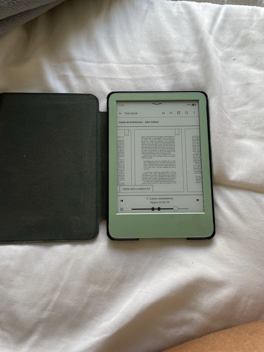 Kindle verde) + capa + caixa –