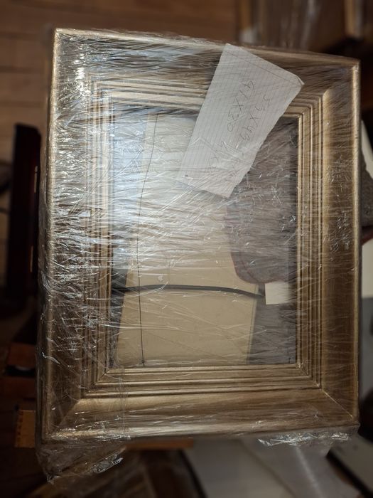 Moldura nova em madeira para quadro pintura óleo 40 x 30