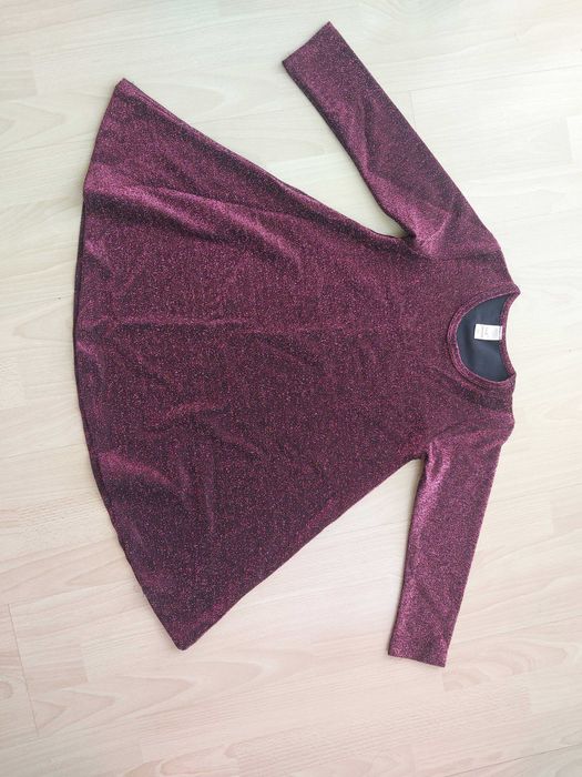 Bluzka tunika Star z lureksem na dziewczynkę 134-140