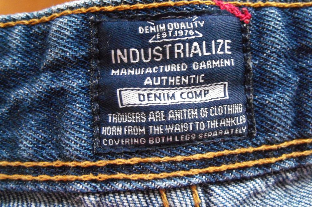 INDUSTRIALIZE spodnie jeansowe,męskie, W32 L32,rozm.M 170-176 bawełna