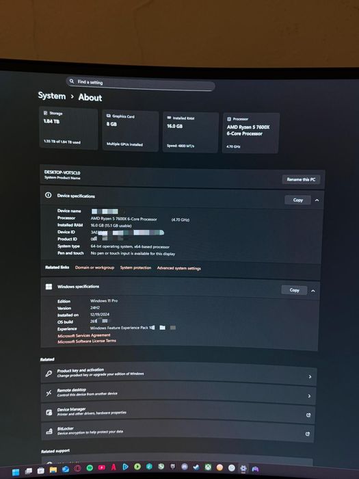 SETUP GAMING MSI Ryzen 5 7600X + RTX 4060 + 2TB + Wireless RGB