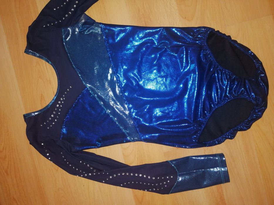 błyszczący strój gimnastyczny body gimnastyka artystyczna balet128-140
