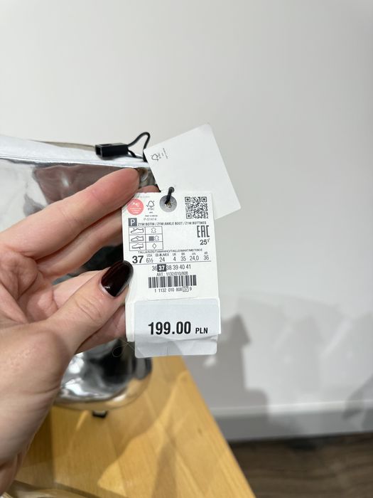 Zara чоботи шкіра 37