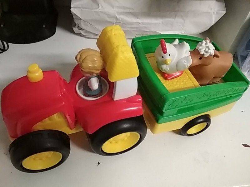 Trator musical para bébé