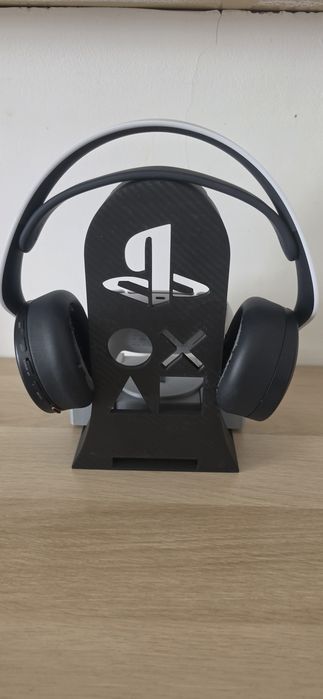 Suporte headset e controle tema ps1