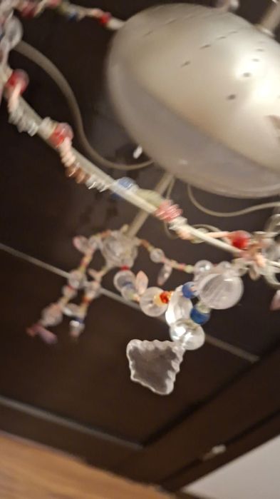 Lampa sypialnia pokój dziewczynki etno koraliki