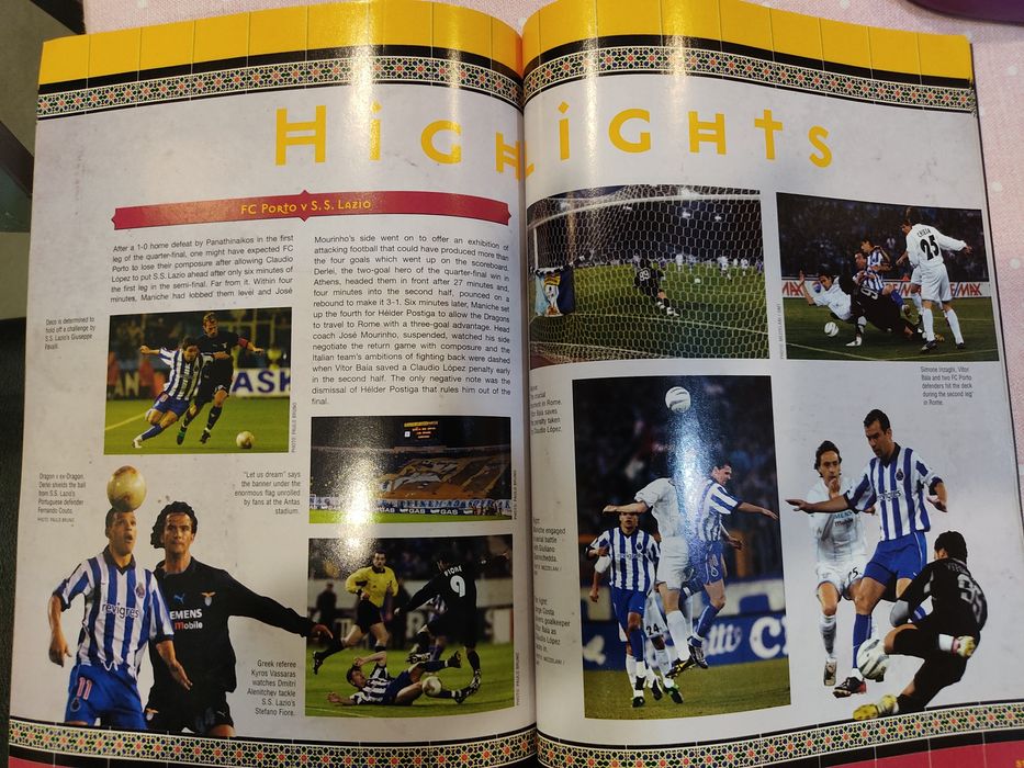 Programa de jogo FC Porto Celtic final taça UEFA 2003