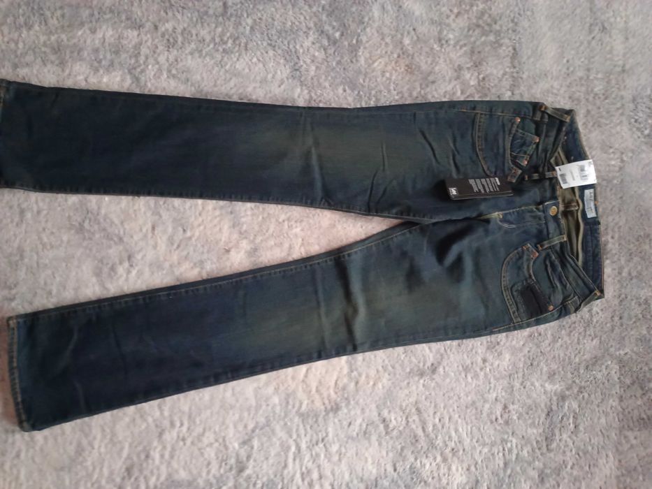 Jeansy Lee Coral Parch, nowe 25/33 kolor pod granatowy/khaki, ciemny.