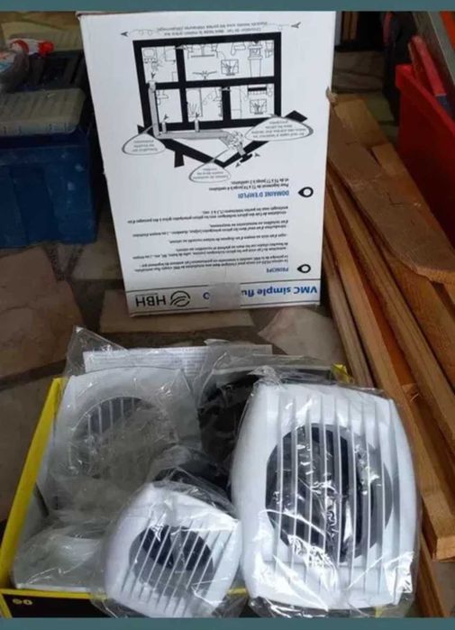 Kit de ventilação de fluxo único para cozinhas e casas banho