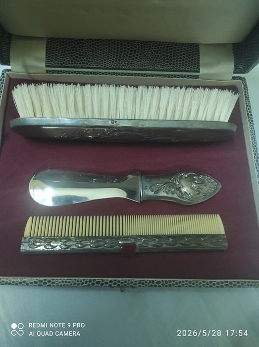 Lindíssimo estojo vintage em prata de lei