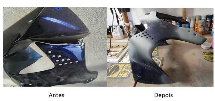 Reparação Carenagens moto e para-choques. Decapagem Laser e limpeza