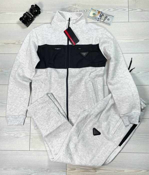 ЗИМНИЙ НА ФЛИСЕ черный мужской костюм оригинал calvin klein