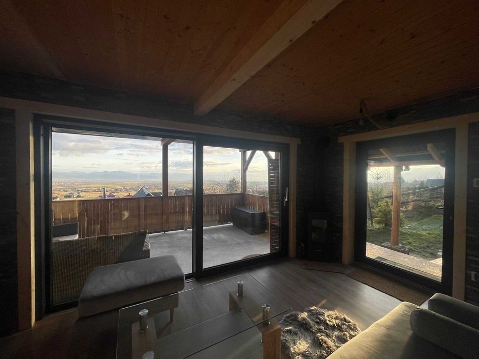 Nowy domek z widokiem na góry i jezioro, balia, sauna, kominek Szczyrk