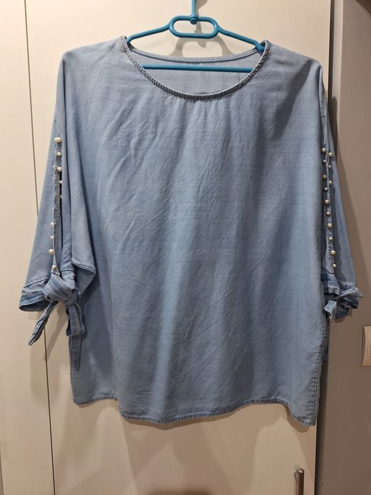 Bluzka kimonowa w kolorze jeans