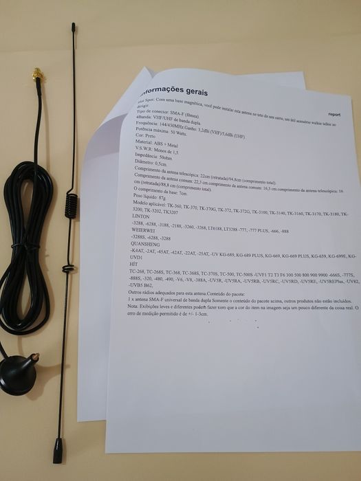 Antena Externa ou Interna p VHF & UHF
